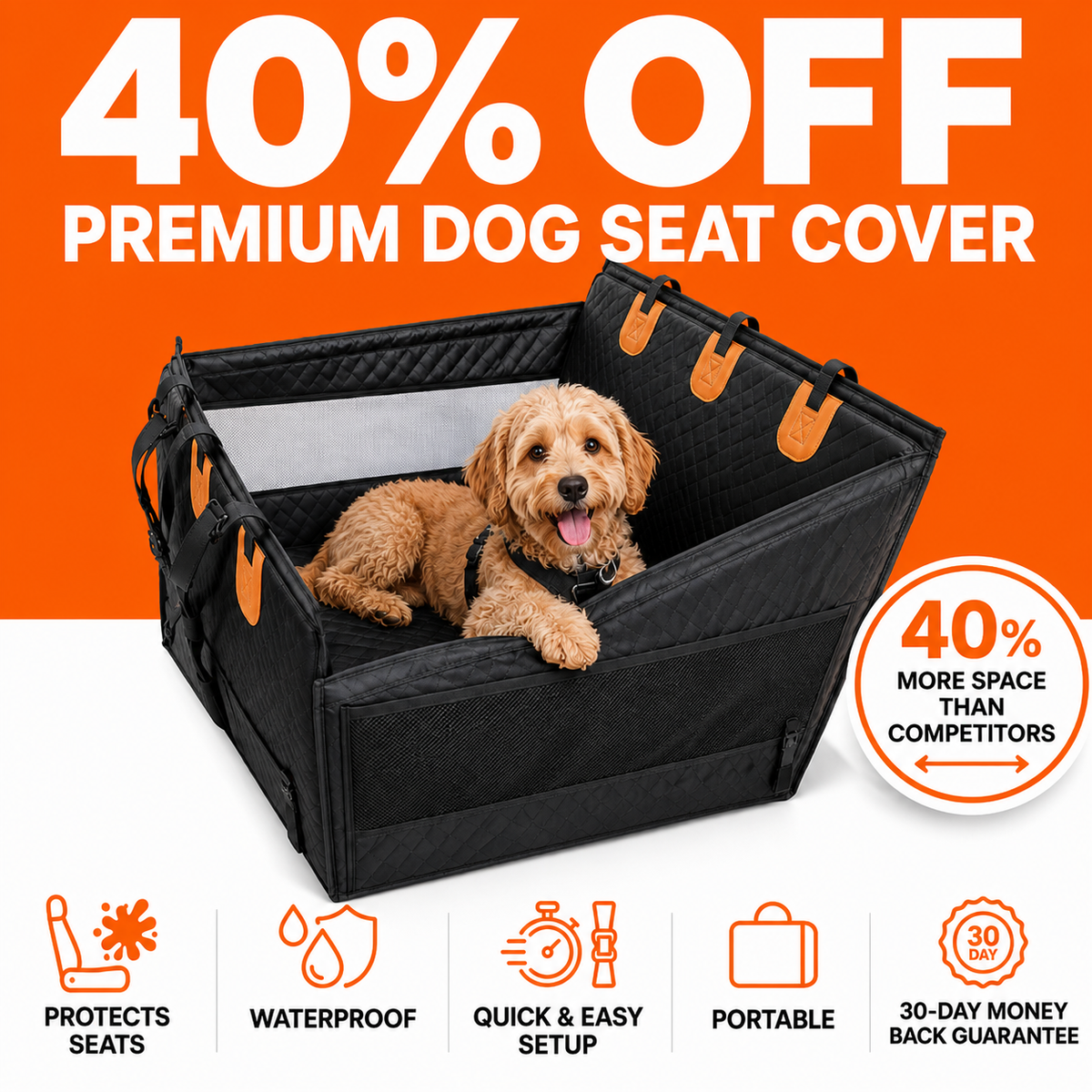🐶Paw Protect - Hard Bottom Single Seat Cover