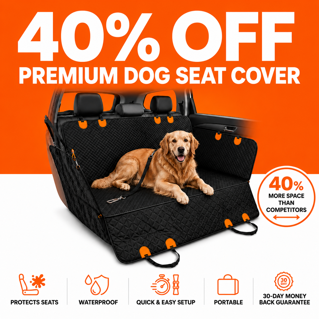 🐶Paw Protect - Hard Bottom Full Seat Cover