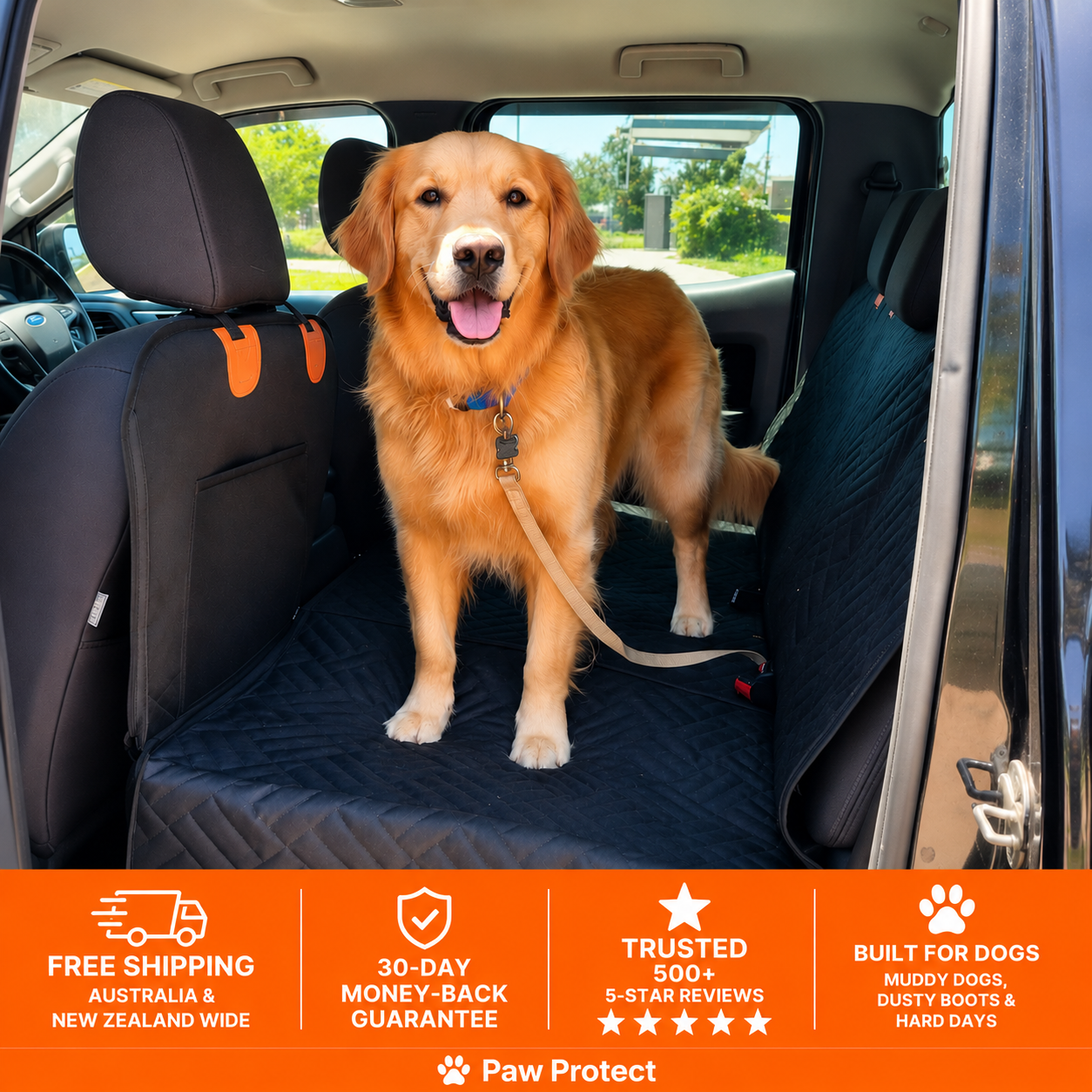 Paw Protect - Hard Bottom Car Seat Cover🐾