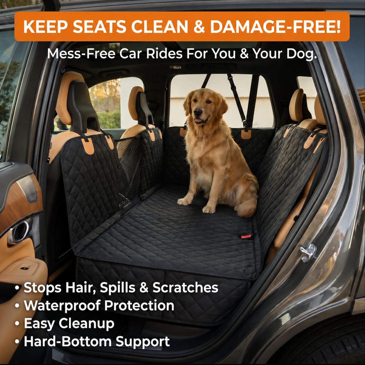 Paw Protect - Hard Bottom Car Seat Cover🐾