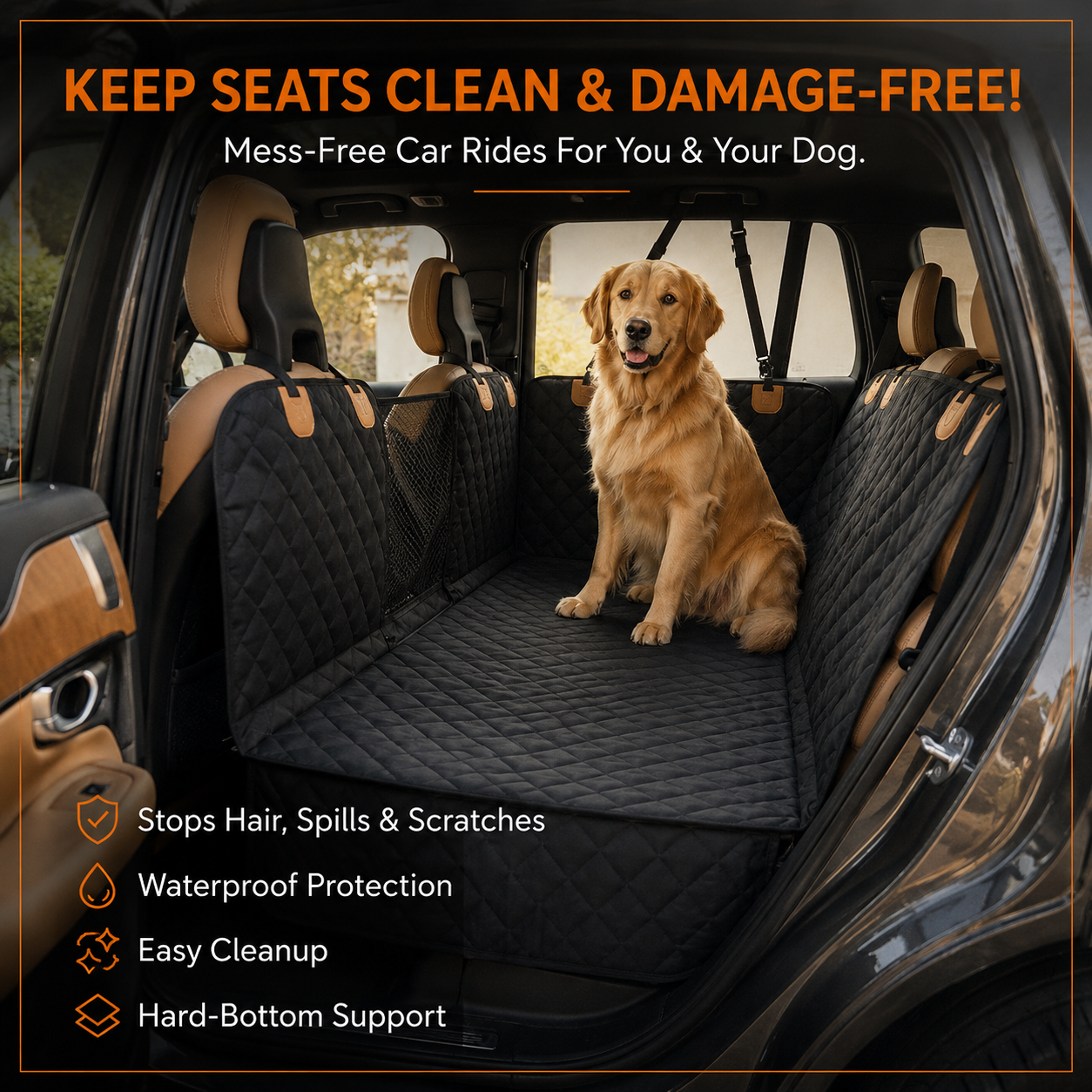 🐶Paw Protect - Hard Bottom Full Seat Cover